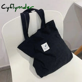 Corduroy Bag For Women Shopper Female Designer Handbags Environmental Storage Reusable Girls Small